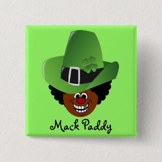 Pimped Out St. Patrick's Day Leprechaun 15 Cm Square Badge