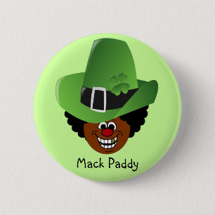 Pimped Out St. Patrick's Day Leprechaun 6 Cm Round Badge