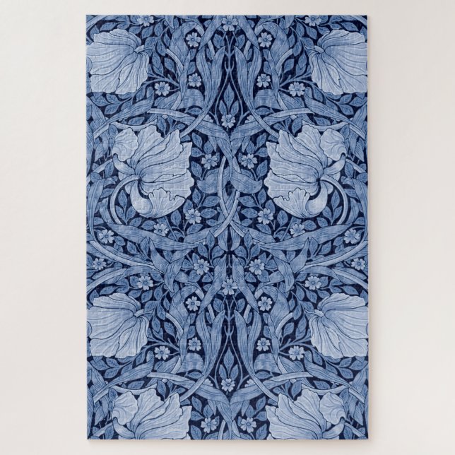Pimpernel Blue Monotone, William Morris Jigsaw Puz Puzzle (Vertical)