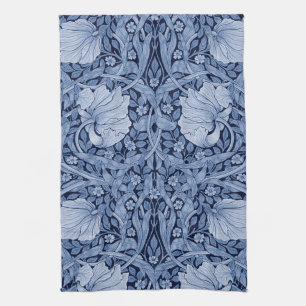 Pimpernel Blue Monotone, William Morris Tea Towel