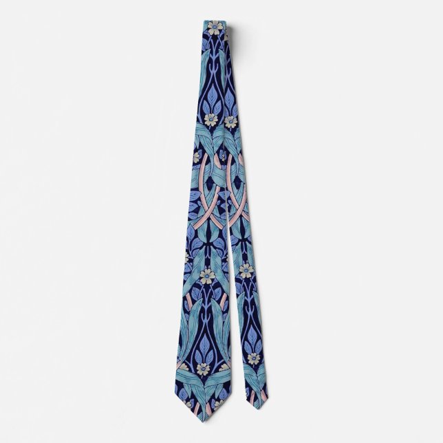 Pimpernel Blue, William Morris Tie (Front)