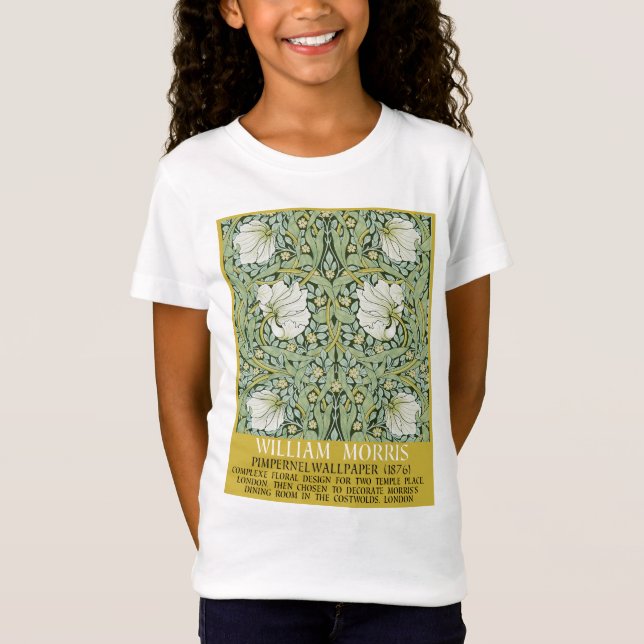 Pimpernel Design by William Morris  T-Shirt (Front)