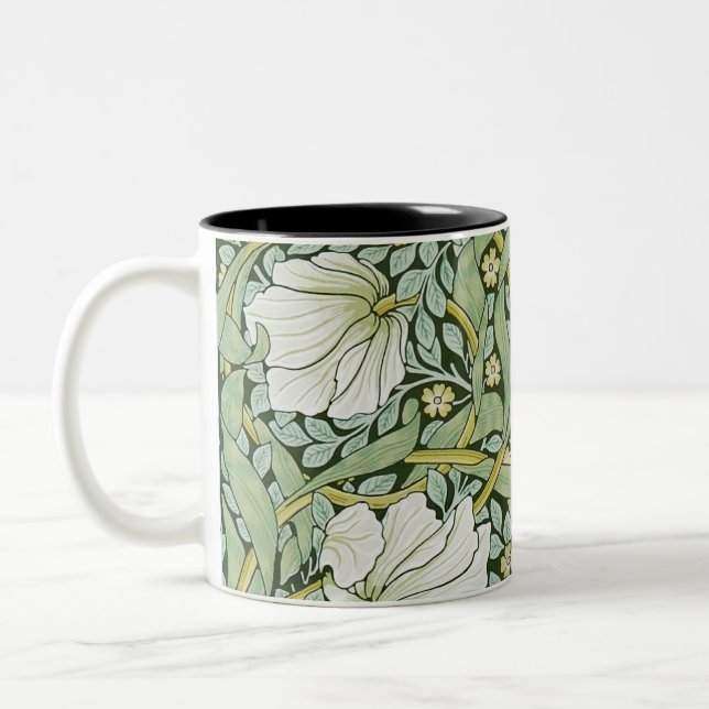 Pimpernel Design by William Morris Two-Tone Coffee Mug (Left)