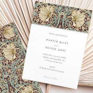 Pimpernel Elegant Floral Art Nouveau Wedding Invitation