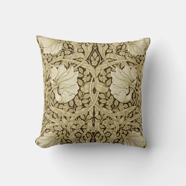 Pimpernel Gold, William Morris Cushion (Front)