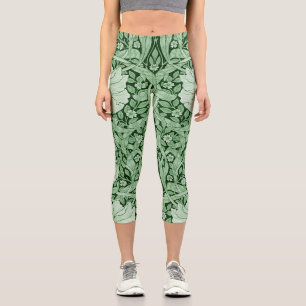 Pimpernel Green, William Morris Capri Leggings