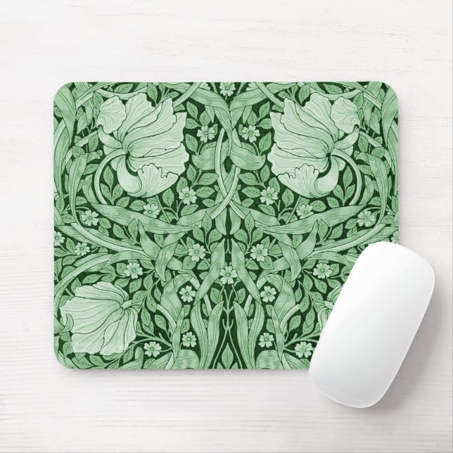Pimpernel Green, William Morris Mouse Mat (With Mouse)