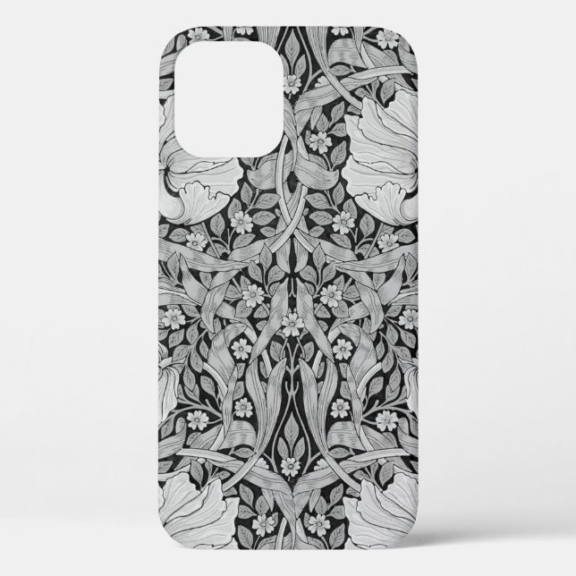 Pimpernel Grey Monotone, William Morris Case-Mate iPhone Case (Back)