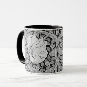 Pimpernel Grey Monotone, William Morris Mug
