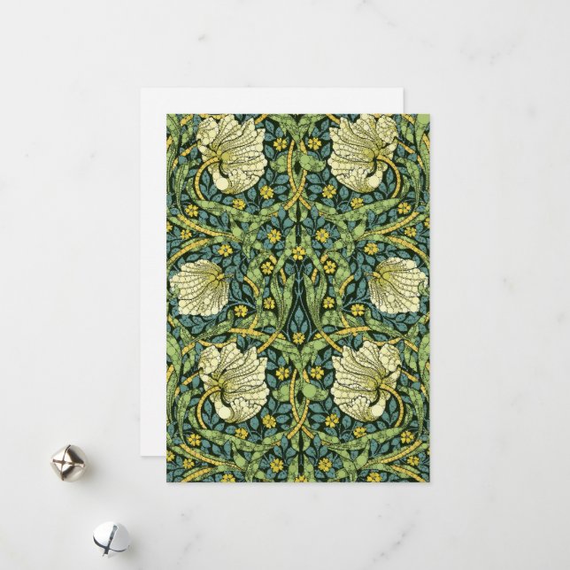 Pimpernel, Infinity Dots by After William Morris Holiday Card (Front/Back In Situ)