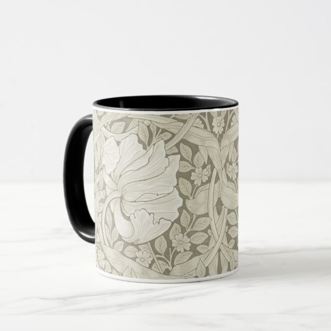 Pimpernel Ivory, William Morris Mug (Front Left)