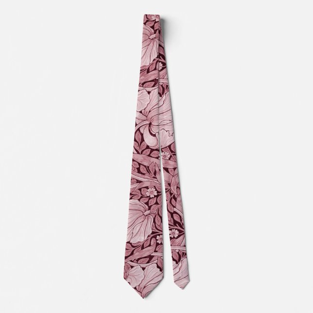 Pimpernel Maroon, William Morris Tie (Front)