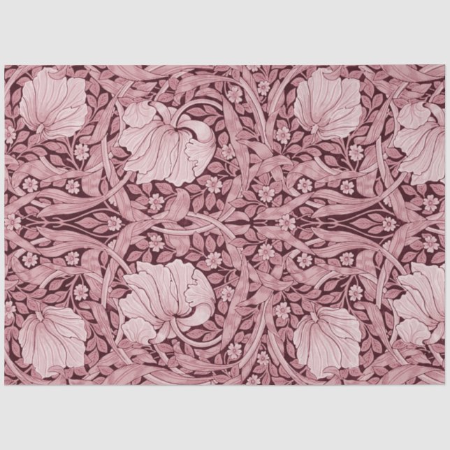 Pimpernel Maroon, William Morris Tissue Paper (Front)