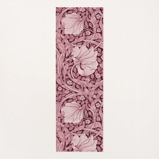 Pimpernel Maroon, William Morris Yoga Mat (Front)