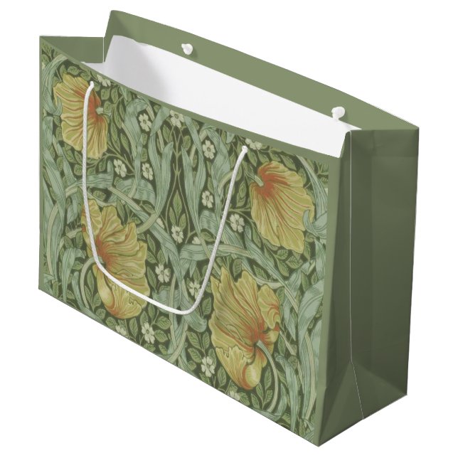 Pimpernel Pattern (by William Morris) Large Gift Bag (Front Angled)