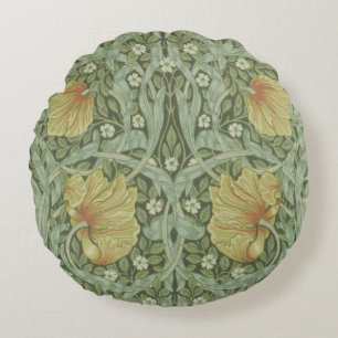 Pimpernel Pattern (by William Morris) Round Cushion