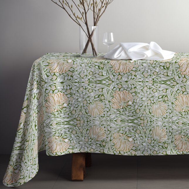 Pimpernel Sage Green Blush William Morris Floral Tablecloth (Creator Uploaded)