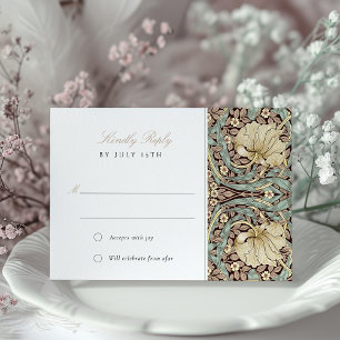 Pimpernel Vintage Floral Art Nouveau RSVP Card