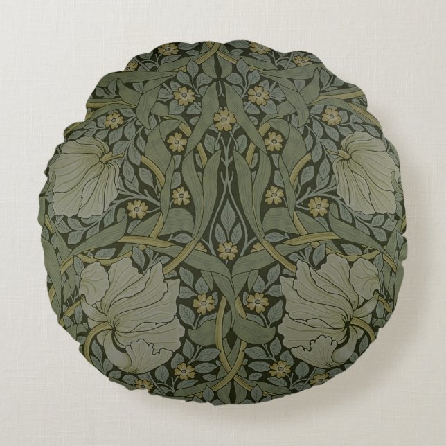 'Pimpernel' wallpaper design, 1876 2 Round Cushion (Front)