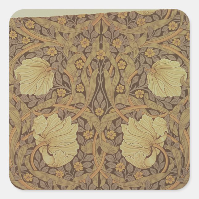'Pimpernel' wallpaper design, 1876 Square Sticker (Front)