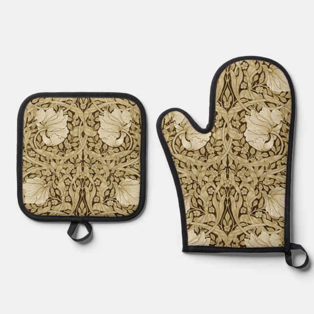 Pimpernel, William Morris Oven Mitt & Pot Holder Set (Front)