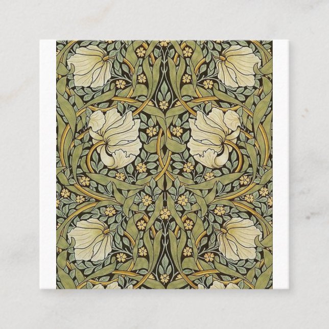 Pimpernel William Morris Square Business Card (Front)