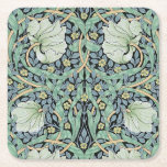 Pimpernel, William Morris Square Paper Coaster<br><div class="desc">William Morris (24 March 1834 – 3 October 1896) was a British textile designer, poet, novelist, translator, and socialist activist associated with the British Arts and Crafts Movement. He was a major contributor to the revival of traditional British textile arts and methods of production. His literary contributions helped to establish...</div>