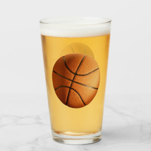 Pimply Orange Traditional Basketball, Glass
