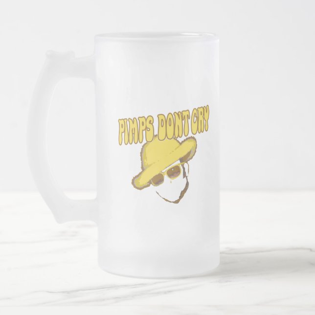 Pimps Dont Cry the other guys movie Frosted Glass Beer Mug (Left)