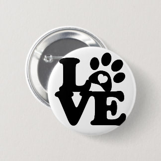 Pin Button Paw Love Dogs Heart