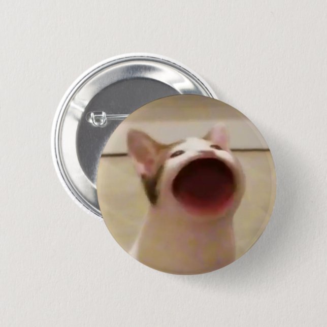 Pin Button Pop Cat Meme (Front & Back)