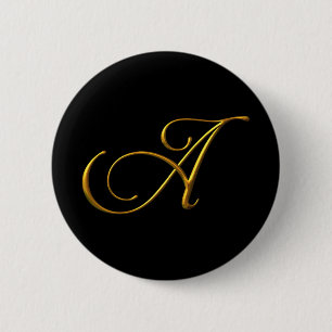 Pin Elegant Monogram Letter A.