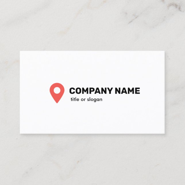 Pin Locator Finder  Symbol Business Card (Front)