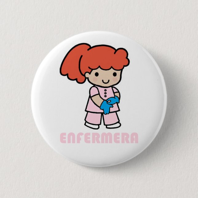 Pin of nurse with gloves (Front)