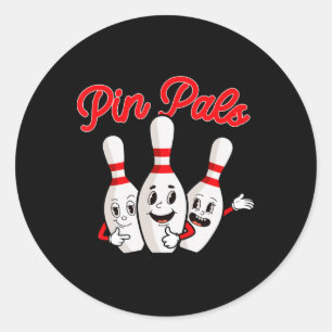 Pin Pals - Bowling Bowler  Classic Round Sticker