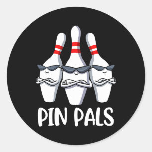 Pin Pals Bowling  Classic Round Sticker