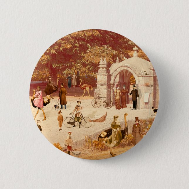 Pin Redondo De 2 Pulgadas Os Avestruzes de Ponte d (Front)