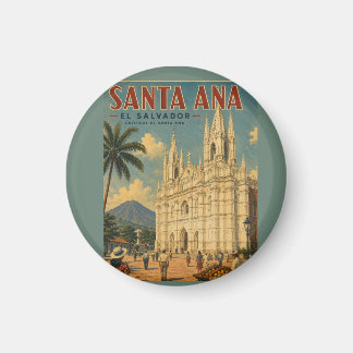 Pin  Santa Ana, El Salvador  Retro poster Magnet
