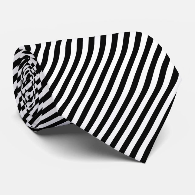 Pin Stripe Black | DIY Background Color Tie (Rolled)