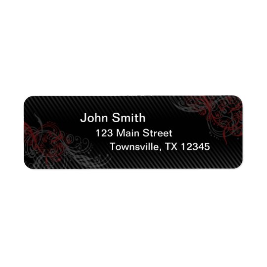 Pin Stripe Return Address Label