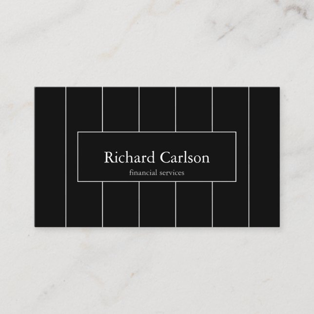 Pin striped business card (Front)