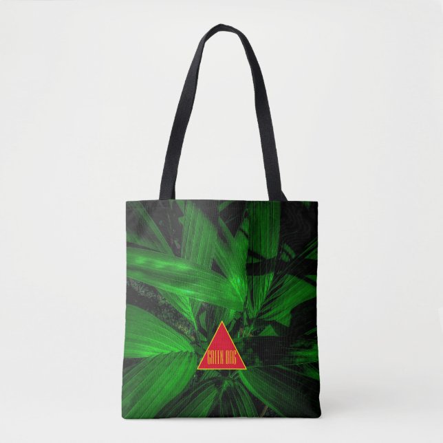 Pin Striped Palm Tote Bag (Front)