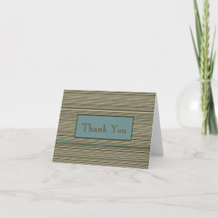 Pin Stripes Business Thank You Note Card