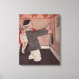 Pin the tail Donkey Vintage Children Canvas Print