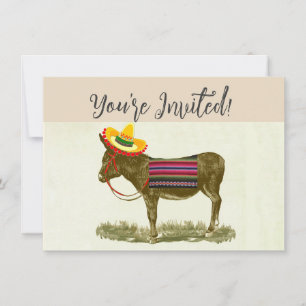 Pin the tail on the Donkey Invitation