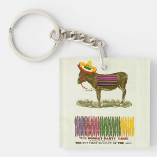 Pin the tail on the Donkey Key Ring