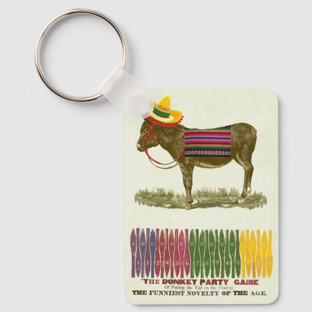 Pin the tail on the Donkey Key Ring (Front)