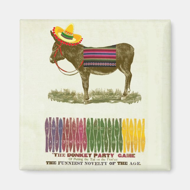 Pin the tail on the Donkey Magnet (Front)