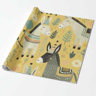 Pin the Tail on the Donkey Wrapping Paper