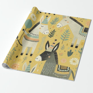 Pin the Tail on the Donkey Wrapping Paper